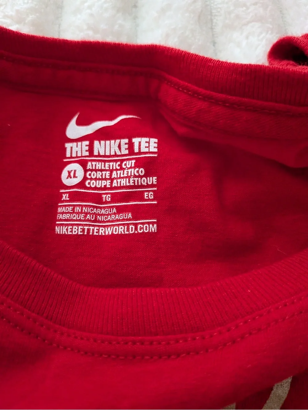 Nike Red Logo Print Tee